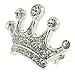 Silver Rhinestone Crown Pin