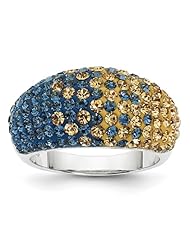 Sterling Silver Swarovski Elements South Bend Spirit Ring