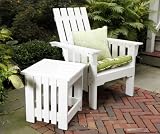 Cedar Mission Chair and Side Table Set in White - Hutchinson Home - 008-009-008-SET