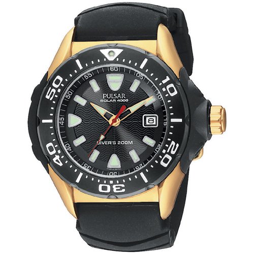 Pulsar Men's PUA120 Tech Gear Diver Black Urethane Strap
