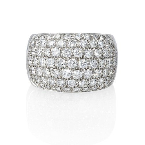 Diamond 18k White Gold Wedding Band Ring
