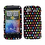 TMobile HTC Sensation 4G Accessory - Colorful Polka Dots / Bubbles Protecti ....