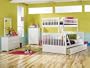 Columbia Twin/Full Bunk Bed with Trundle Bed - White