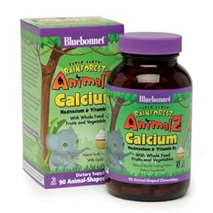 Super Earth Rainforest Animalz Calcium Magnesium & Vitamin D3 Natural Vanilla Sw