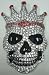 Jim Jones Skull Belt Buckle Crown Red King Crystals RARE!