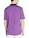 adidas Golf Men's 3-Color Stripe Polo Shirt, Mineral Blue S/Flash Pink S, Small