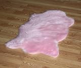 Faux Animal Skin Hide Rug 2' x 4' (PINK)