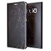 Galaxy S6 Edge Case - Cellto [GLux] PU Leather Wallet Type Diary Cover w/Card Slots - Dark Brown