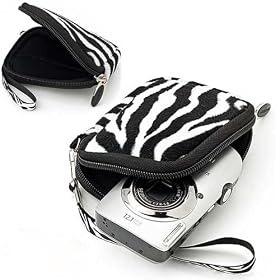 Classic Zebra Animal Print point and shoot digital camera case with Unique Full access Zipper Opening and Extra Padded Walls for all models of your Canon Powershot S100 or Canon Powershot S95!!!