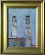 Moss Landing, Original Oil Painting on Canvas By Carmel Art Association Artist Dick Crispo - Framed Artwork