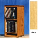Solid Oak Spacesaver CD Rack - Holds 28 CDs (Clear) (15."H x 7.25"W x 6.5"D)