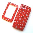 Sharp Sidekick LX 2009 T-Mobile Snap On Protector Hard Case Image Cover Glitter Stars Red