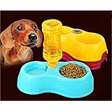 Premium Pet Feeder With Food Bowl & Automatic Water Refill Bottle System