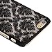 iPhone 6 Plus Case, SGM (TM) Damask Design Pattern Rubber Coating Ultra Slim Fit Hard Hybrid Case Cover for Apple iPhone 6 Plus (5.5) + SGM (TM) Microfiber Cleaning Cloth (Black)…