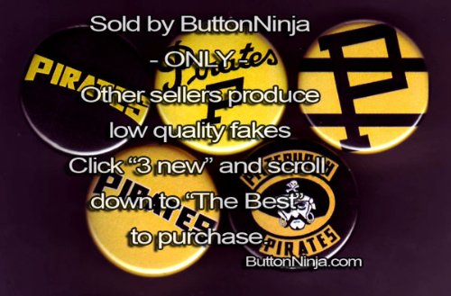Set of 5 Pittsburgh Pirates Pins 1.25