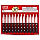 Diamond Cut 12pc Jumbo Steak Knife Set