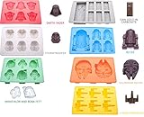 Silicone Molds for Star Wars Lovers By Vibrant Kitchen Ice Cube Trays and Candy Molds for Baking and Cool Drinks (Set of 7)