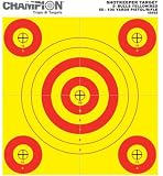 5-Bull Paper Target, Yellow/Orange, 8.5x11, 12/pk