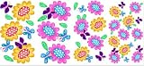 Flower & Butterfly Garden Wall Decor Stickers Appliques