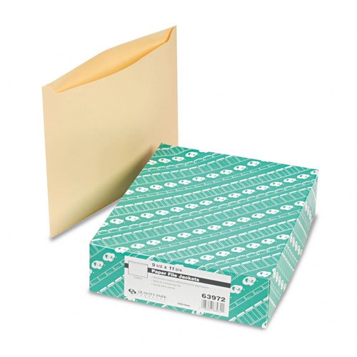 Best Price Quality Park Products - Quality Park - Paper File Jackets, 9 1/2 x 11 3/4, 2 Pt. Tag, Buff, 100/Box - Sold As 1 Box - For job tickets, client records, or medical and dental record cards and forms. - Back tabs are 5/8