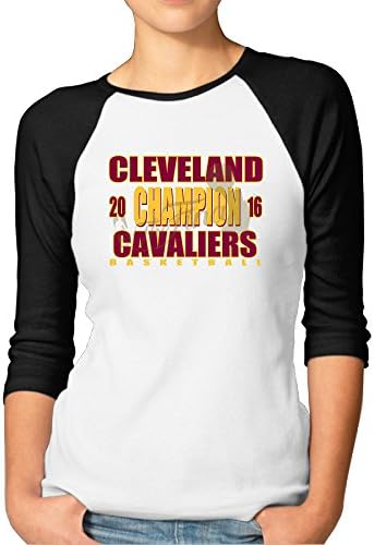 Fashion Woman Cleveland City Basketball Team Logo Tees Black Size S