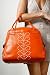 Orla Kiely - Women's Handstitched Stem Leather Large Zip Holdall (Orange) Image