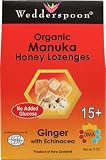 Wedderspoon Organic Manuka Honey Lozenges with Ginger and Echinacea, 4 Ounce