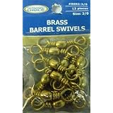 Tournament Choice Size 3/0 Brass Barrel Swivels - 12 pack