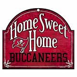 NFL Tampa Bay Buccaneers 10-by-11 inch Wood "Home Sweet Home" Sign