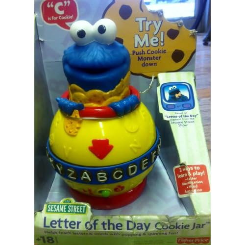 Sesame Street Cookie Monster, Letter of the Day Cookie Jar, Push Toy