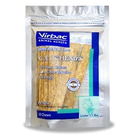 C.E.T. HEXtra Premium Oral Hygiene Chews (with Chlorhexidine) for Petite/Small Dogs (under 11 Pounds)