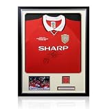 Framed Teddy Sheringham & Ole Gunnar Solskjaer signed Manchester United jersey
