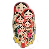 Hand-Carved And Hand-Painted Russian Nesting Doll: Red Babushka by Ashton Drake