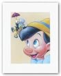 Pinocchio and Jiminy - Friendly Fun by Walt Disney 10.5"x8" Art Print Poster Disney