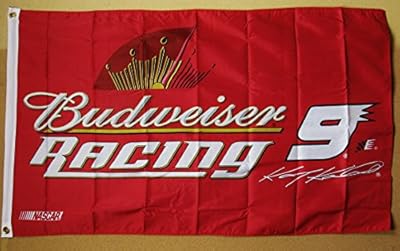 Budweiser Racing #9 2 Sided Nascar Fan Flag 3' x 5' Kasey Kahne Nascar Banner