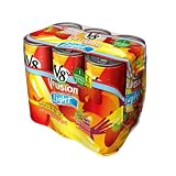 V8 V-Fusion Strawberry Banana Light, 8 Ounce, 6-count,  (Pack of 4)