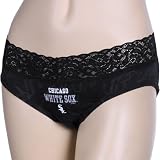 Chicago White Sox Ladies Black Burnout Team Name Panties (Small)