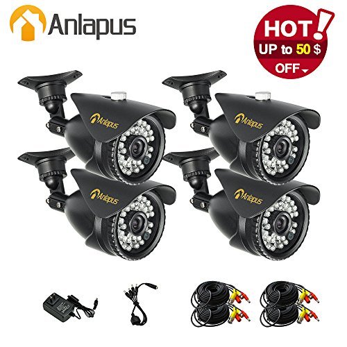 Anlapus 4 Pack 900Tvl 960H Outdoor/Indoor 100Ft/30M Night Vision Waterproof W.. 23 51%2BV9VdpFeL