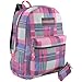 16.5Inch Pink and Purple Plaid TrailMaker Backpack Student School Book Bag