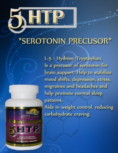 5-HTP Hydroxy-l-triptophan, 60 Capsules.for Depresion, Seratonin Precursor 1 Month Supply