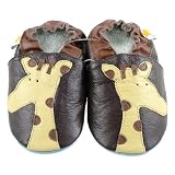Chocolate Baby Shoe - Giraffe - 6-12mo