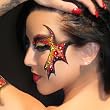 Demonic Eyes Decal Applique Xotic Eyes Costume for ShowGirls and Dancers