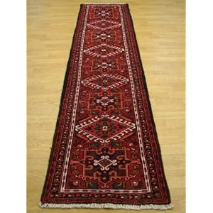 2x10 Red Persian Hand Knotted Wool Gharajeh Runner Rug by Heritage Unlimited