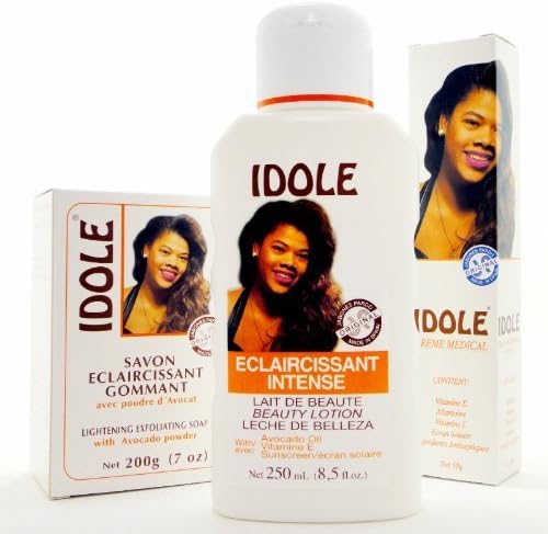 IDOLE Skin Lightening KIT Exfoliating Soap Cream Lotion Jabon Crema Blanqueadora Good Product And Quick Shipment for USA. Address !! by Siam Center One