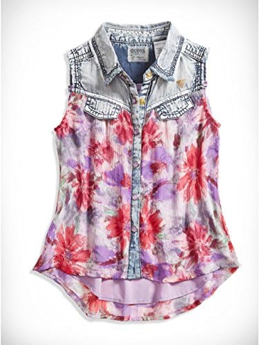 GUESS Kids Little Girl Printed Chiffon Two-Fer Tunic (2-6x)