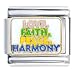 Love Faith Peace Harmony Italian Charms