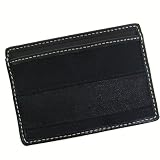 (コーチ)COACH カードケース(パスケース） [シグネチャー ストライプ カードケース] F74023 BK/BK ブラック 並行輸入品 コーチ パスケース