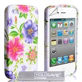 iPhone 4 / 4S Pink And Purple Floral Silicone Caseby Yousave Accessories�