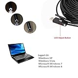 KKmoon 5.5mm 15m　USB 内視鏡　内視鏡　防水IP-67 0.3MP　6本 LED付き