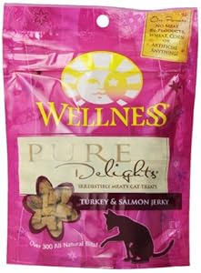 Wellness Treats for Cats, Pure Delights Turkey and Salmon Recipe, 3-Ounce Pouch